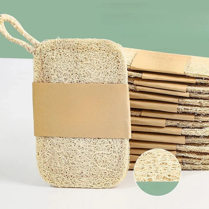 Natural Loofah Sponges For Gentle Body And Kitchen Cleaning