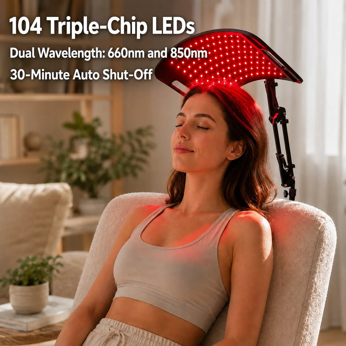 Near Infrared Therapy Panel With Adjustable Stand And Timer