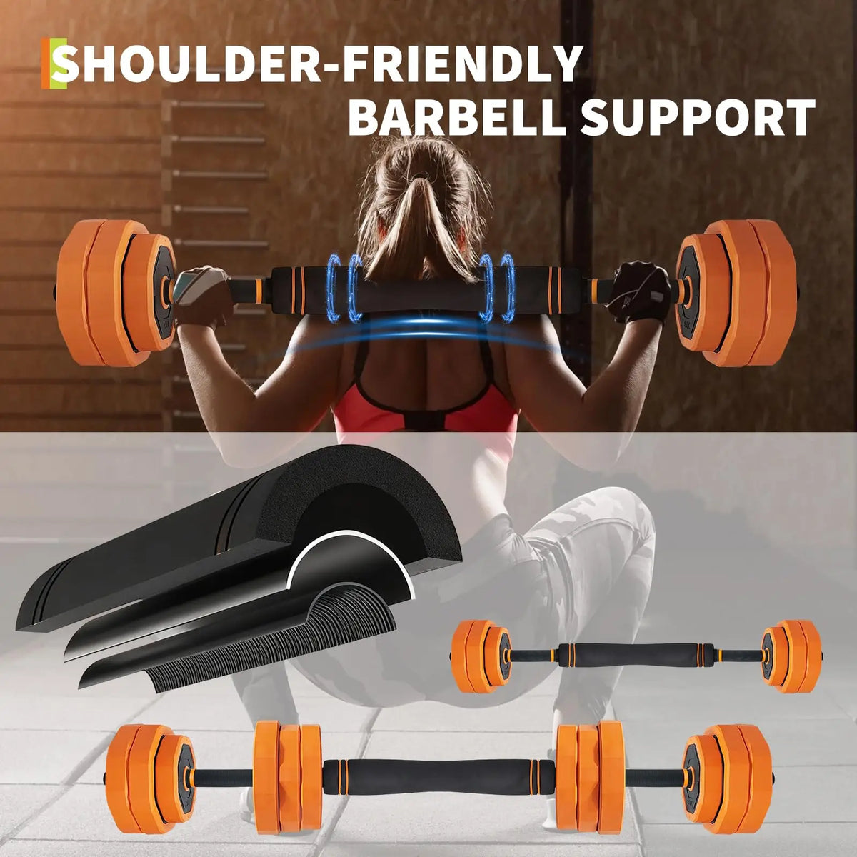 Adjustable Dumbbells Free Weight Kit With Multi Function Connector