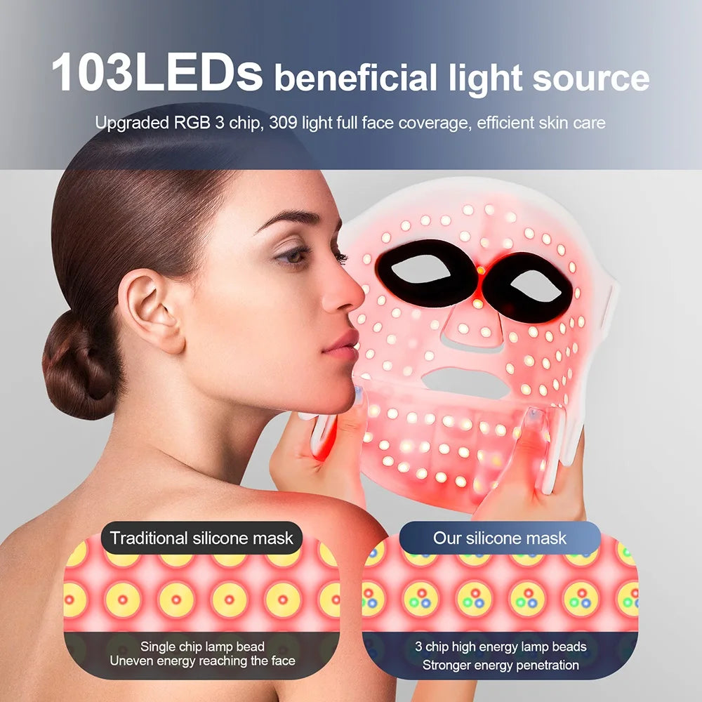 Iebilif Wireless Led Face Mask For Skin Repair And Rejuvenation