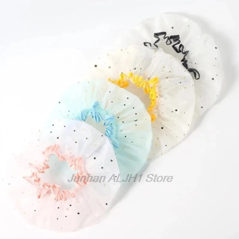 Reusable Waterproof Double Layer Pvc Shower Cap For Bathroom Use