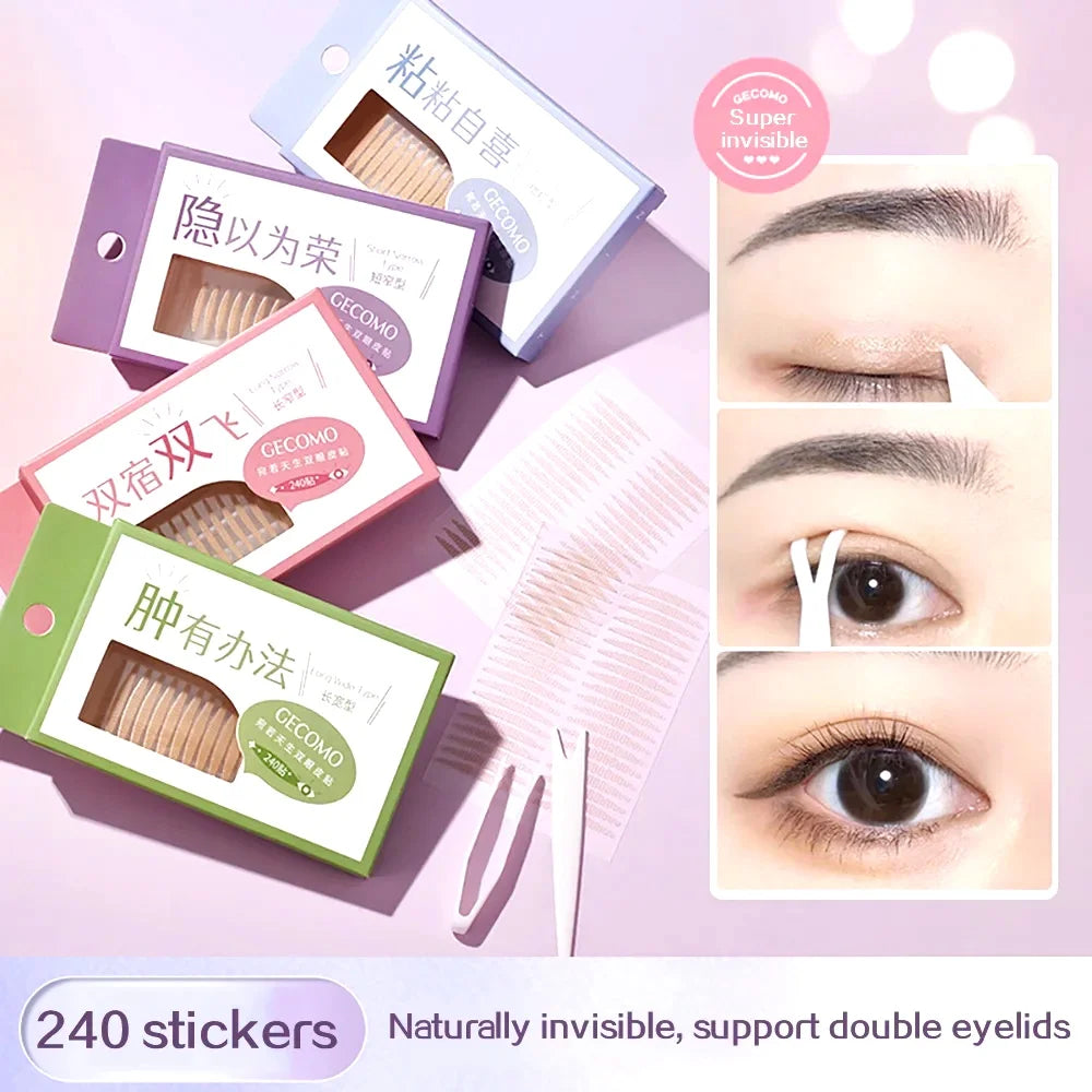 Natural Invisible Double Eyelid Stickers Long Lasting Eye Shaping Tape