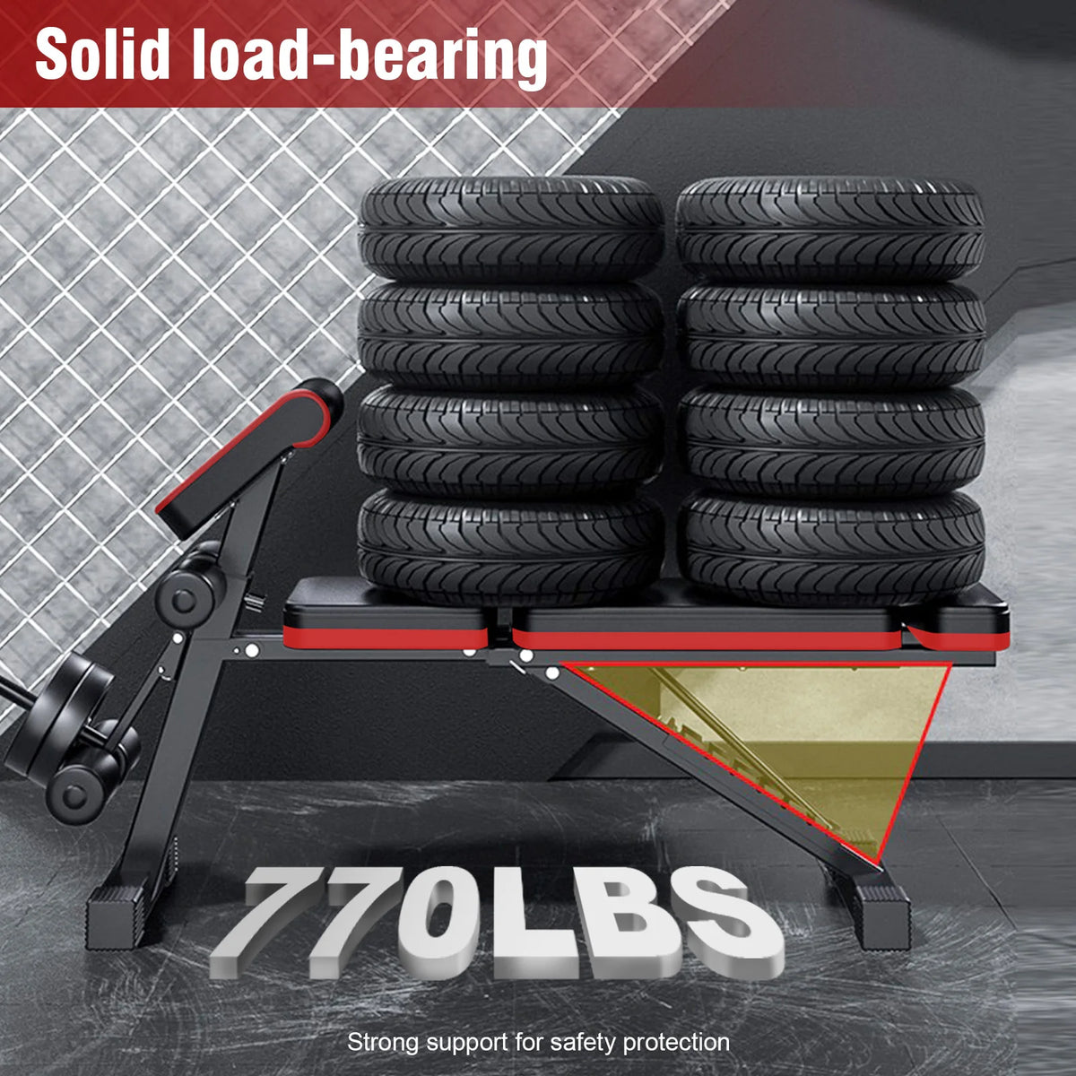Adjustable Foldable Weight Bench With Leg Extension For Full Body