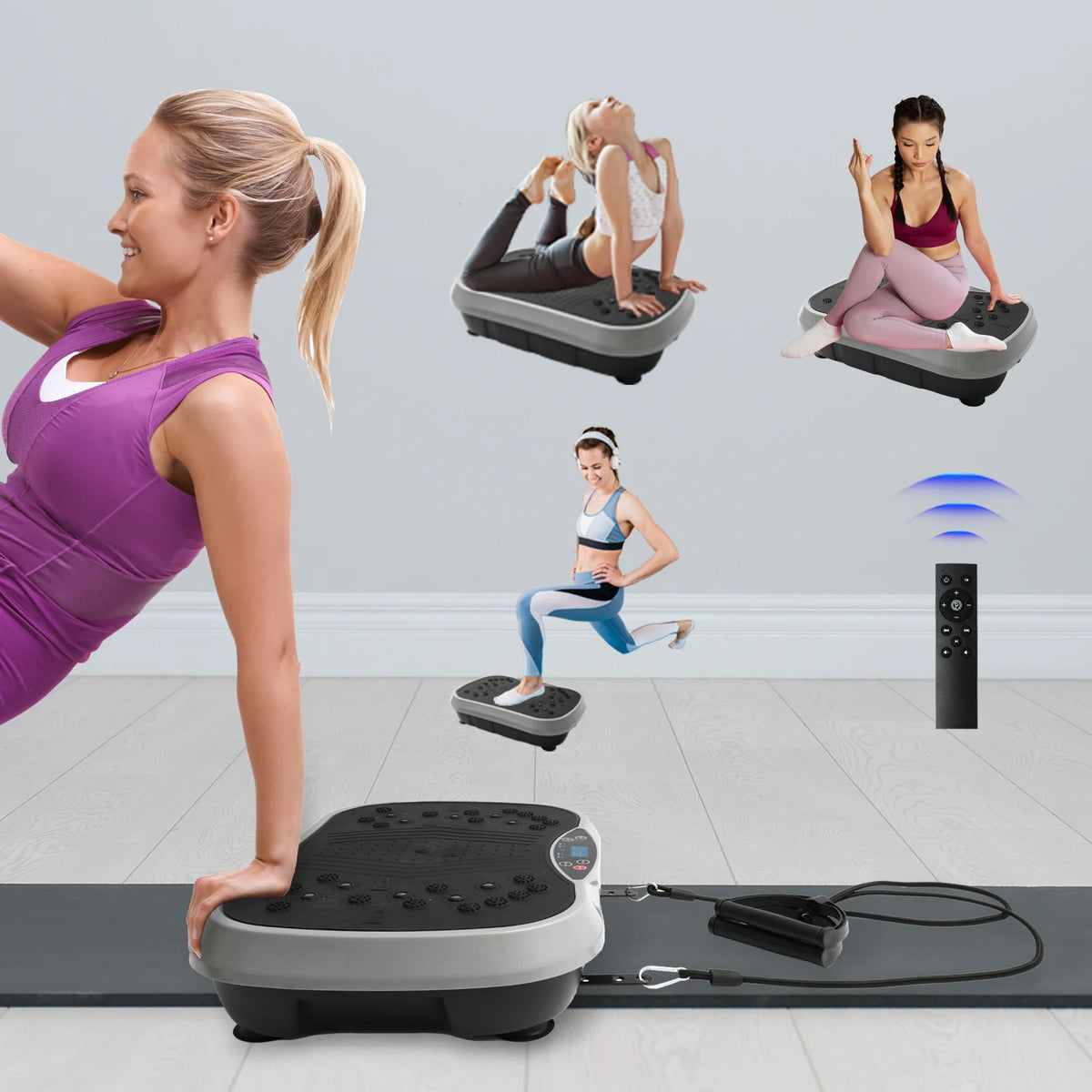 Portable Whole Body Vibration Plate Exercise Machine For Home Fitness
