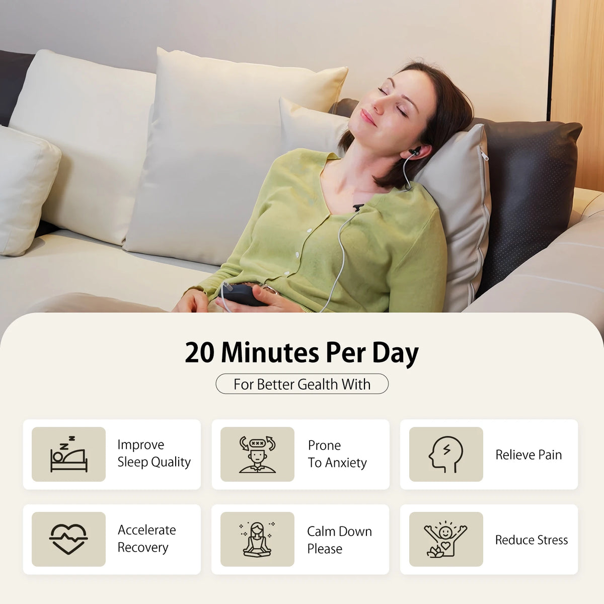 ZenoWell Vagus Nerve Stimulation Device For Deep Sleep And Relaxation