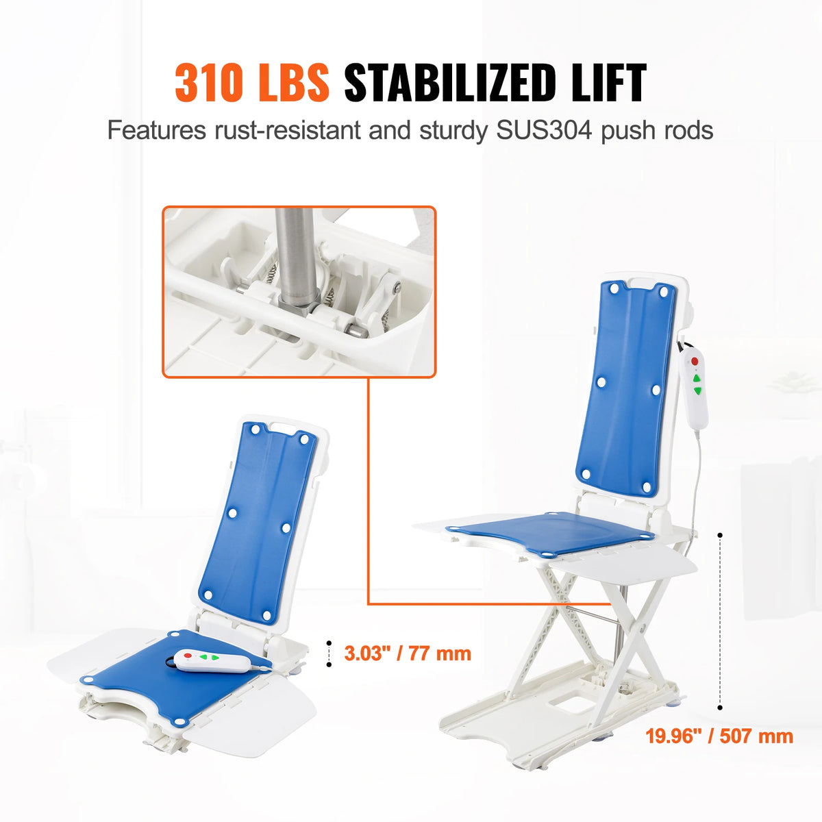 SucceBuy Electric Assistive Chair Lift Supports 310 Pounds