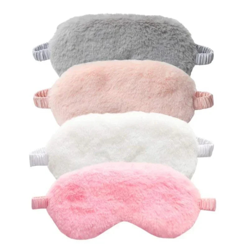 Soft Cloud Plush Eye Mask Light Blocking Sleep Aid Blindfold