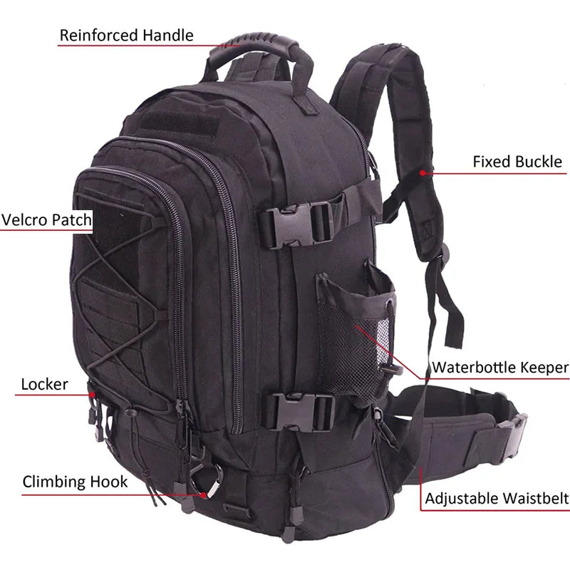 LQArmy Military Tactical Molle Pack For Outdoor Travel Hiking