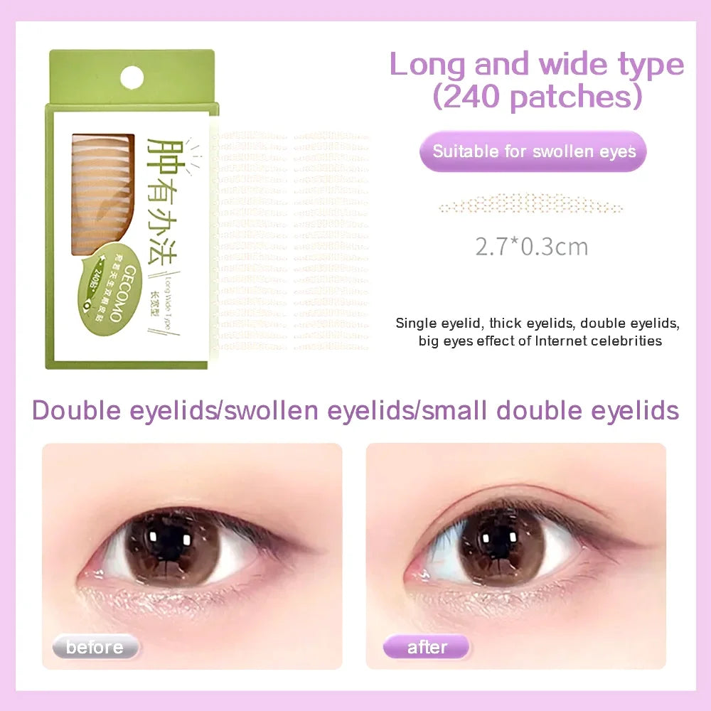 Natural Invisible Double Eyelid Stickers Long Lasting Eye Shaping Tape