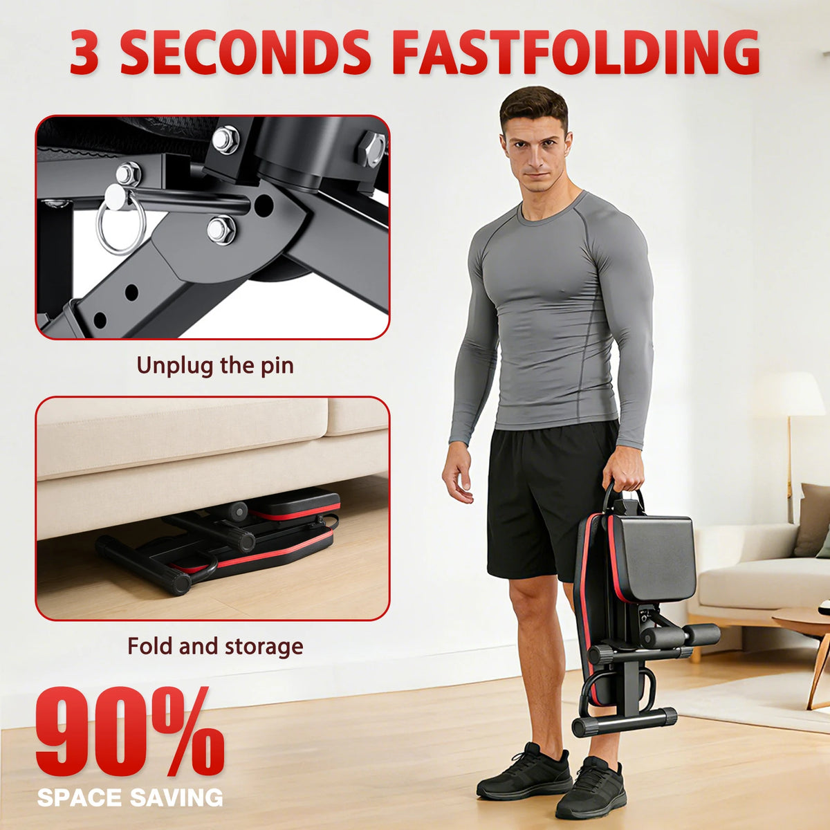 14 In 1 Foldable Dumbbell Bench For Full Body Workouts