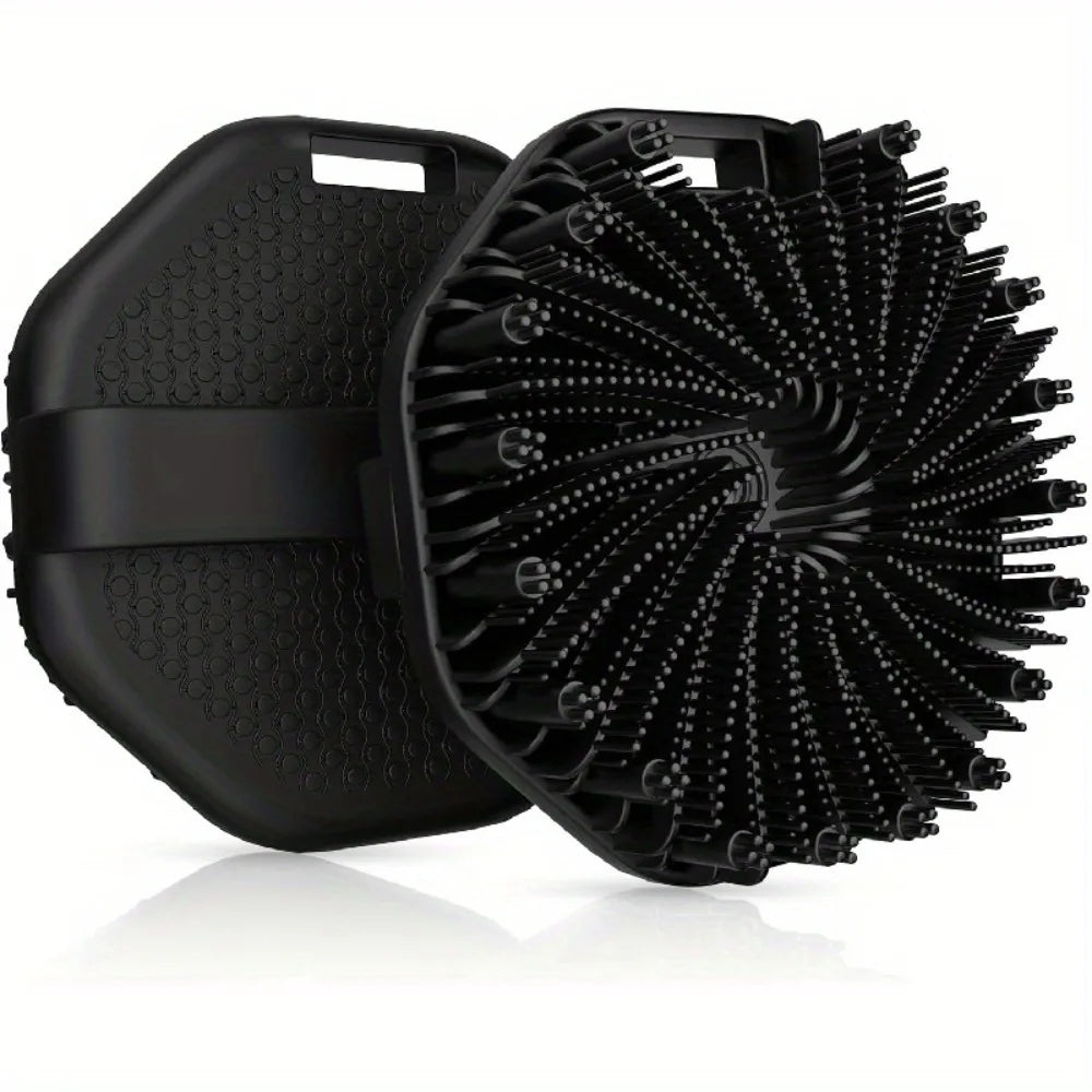 Soft Silicone Back Brush With Handle Exfoliating Body Cleanser