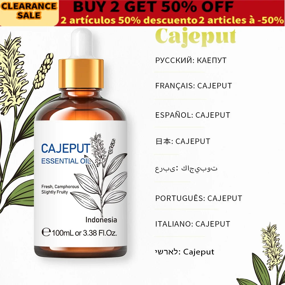 Hiqili Pure Cajeput Essential Oil For Diffuser Aromatherapy Use