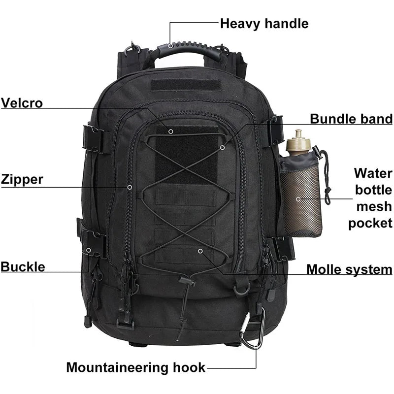 LQArmy Military Tactical Molle Pack For Outdoor Travel Hiking