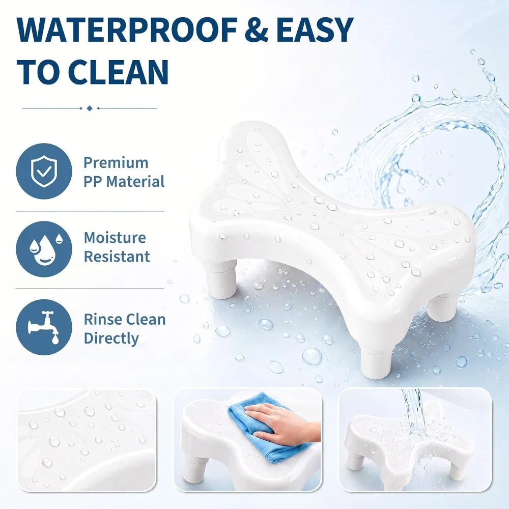 Ergonomic Bathroom Toilet Foot Stool For Better Posture Support