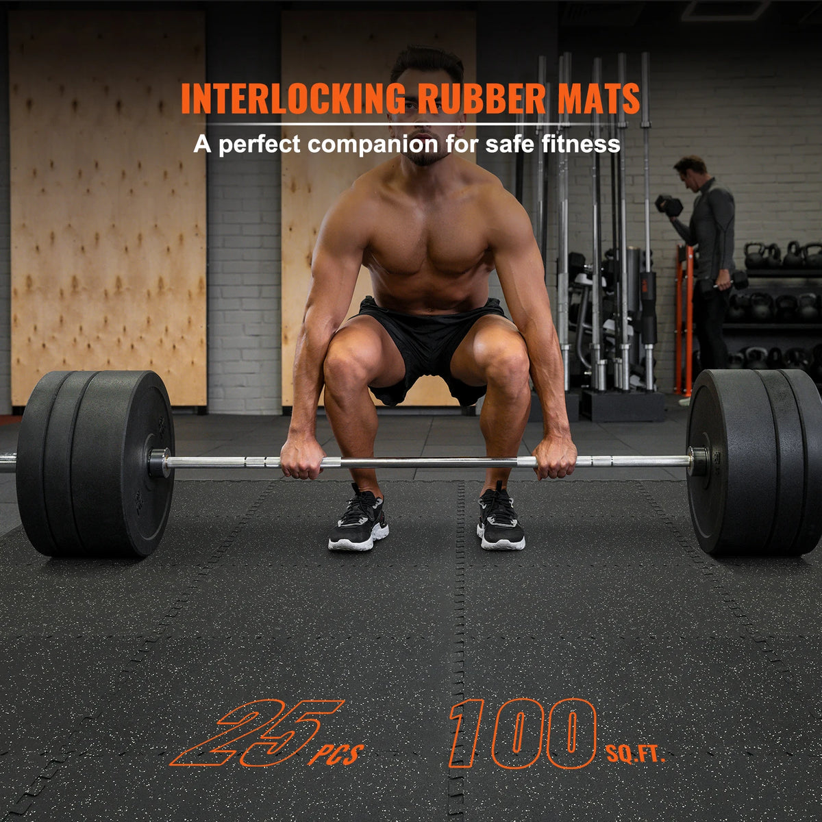 SucceBuy Interlocking Rubber Top Exercise Mats With EVA Foam Construction