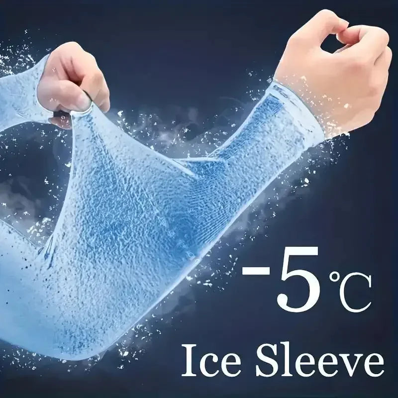 Cooling Ice Silk Arm Sleeves For Summer Sun Protection