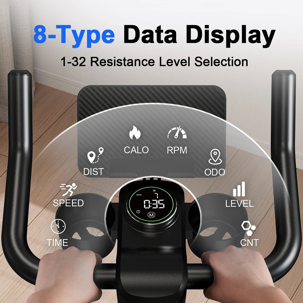 LACUFFY Magnetic Resistance Exercise Bike For Home Workouts