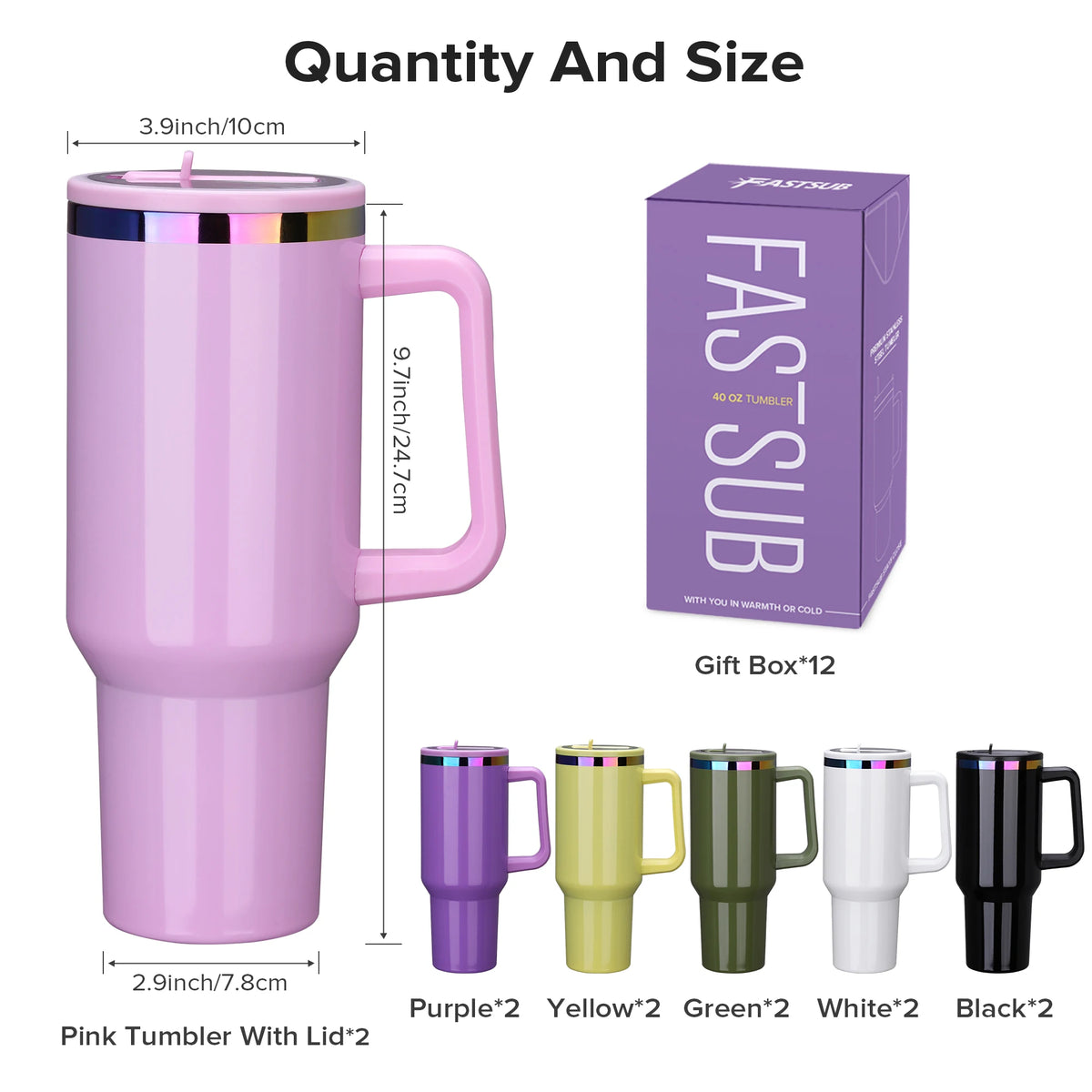 Fastsub Vacuum Insulated Tumbler For Hot And Cold Drinks