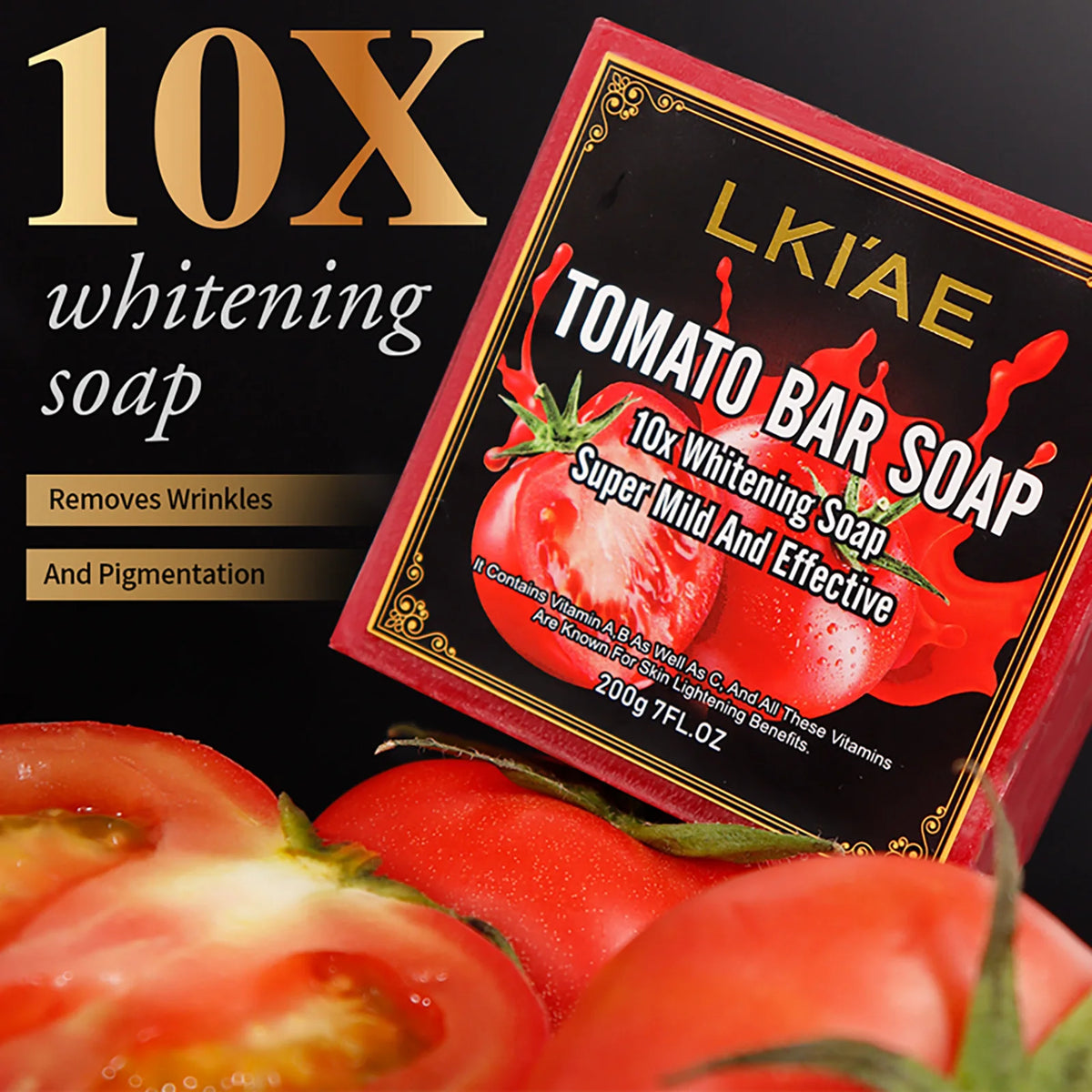 AILKE Organic Tomato Soap Bar Deep Cleansing and Moisturizing Formula