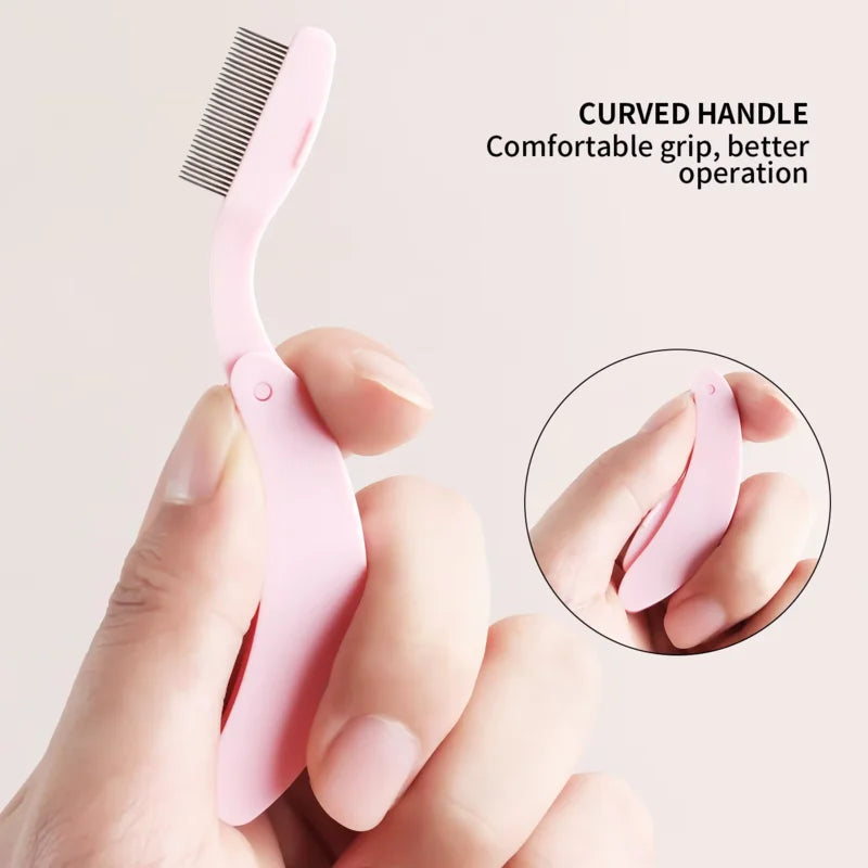 Folding Spike Lash Comb For Eyelash Extension Separation And Grooming