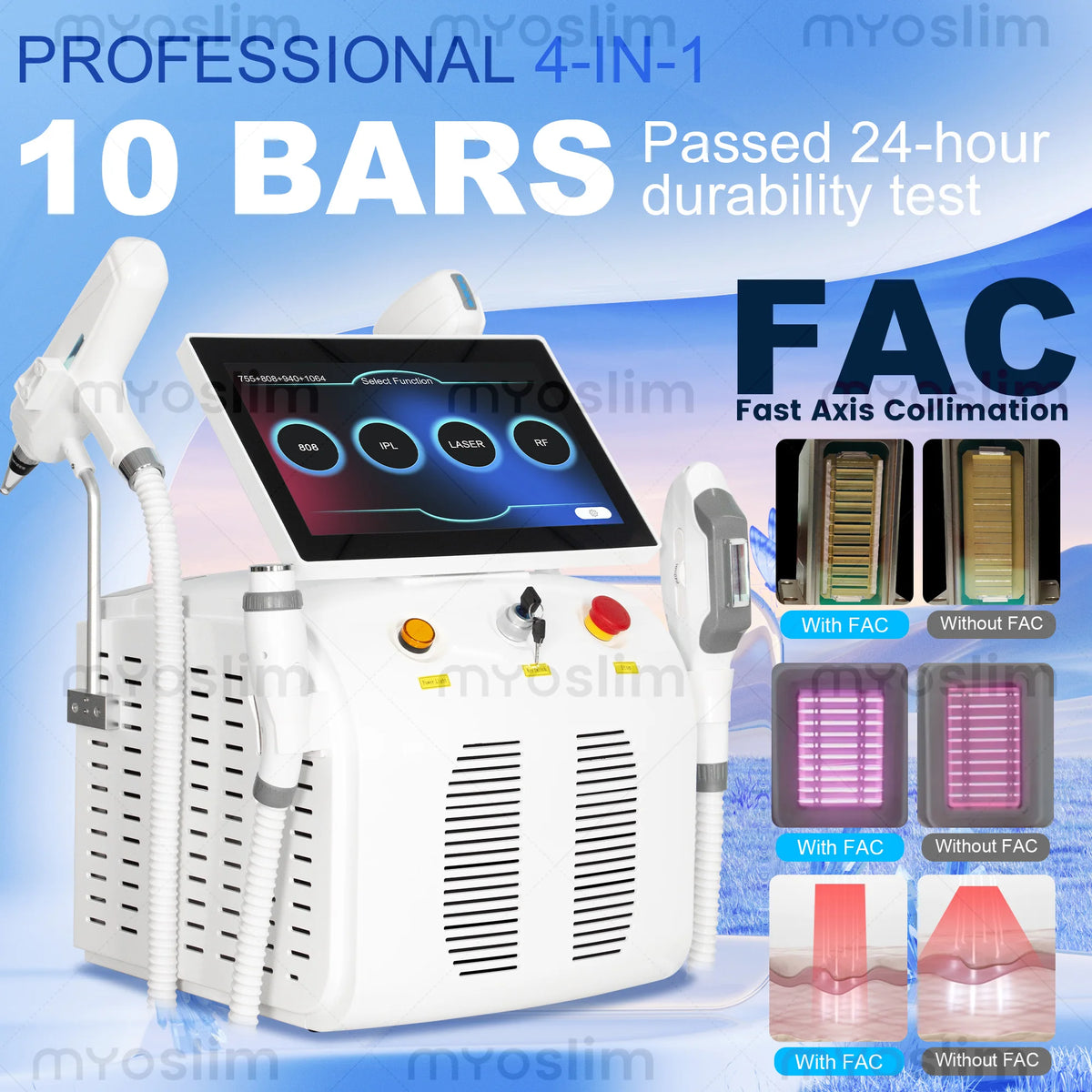 Myoslim Soprano Titanium Diode Pico Laser Hair Removal System