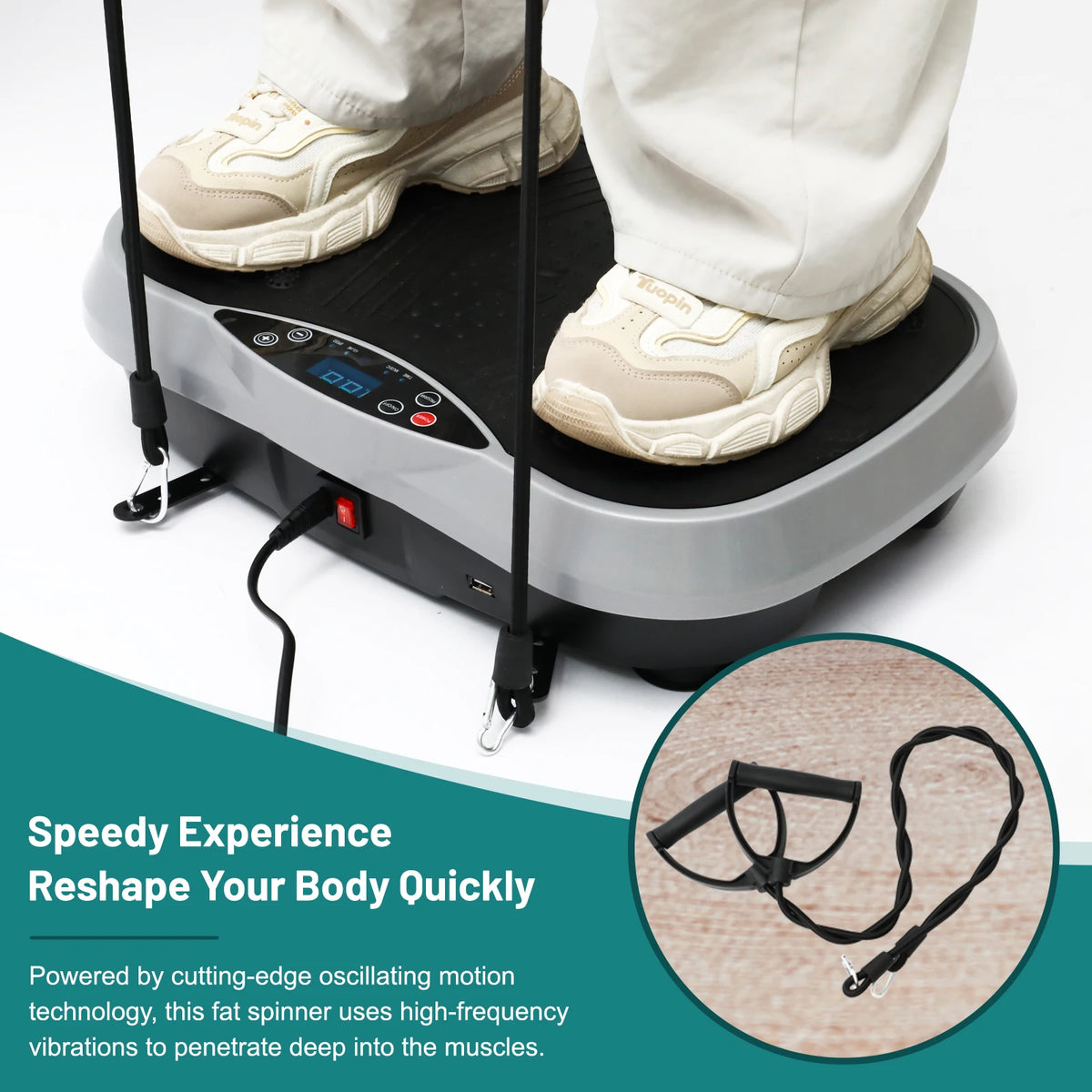 Portable Whole Body Vibration Plate Exercise Machine For Home Fitness