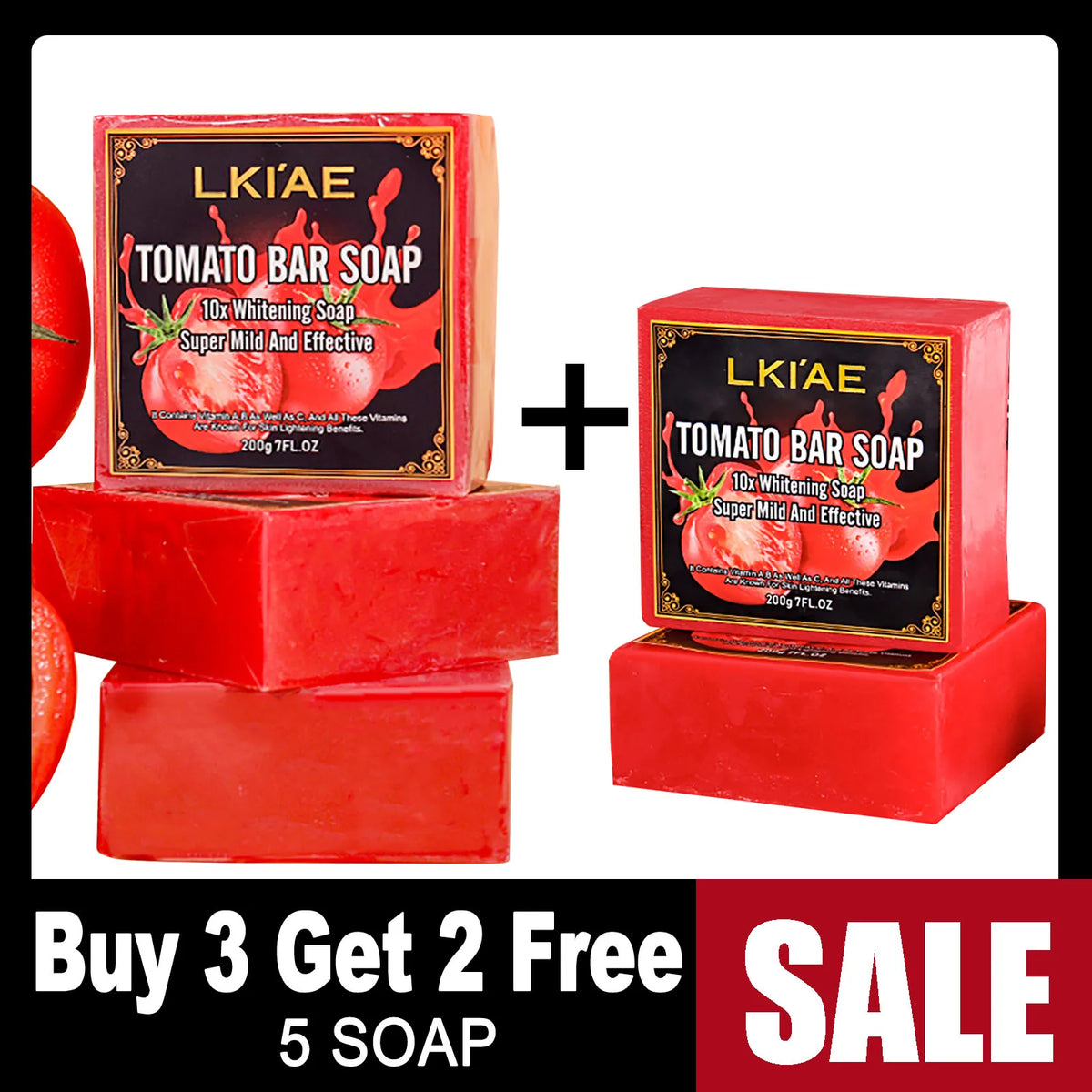 AILKE Organic Tomato Soap Bar Deep Cleansing and Moisturizing Formula