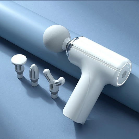 Portable Electric Fascia Massage Gun With Four Heads And Speeds