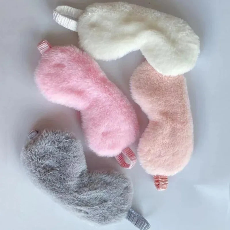 Soft Cloud Plush Eye Mask Light Blocking Sleep Aid Blindfold