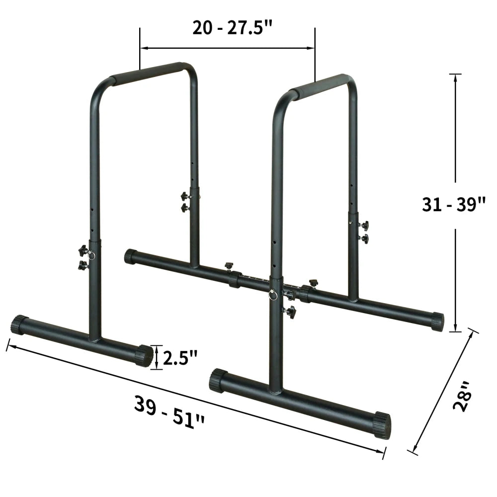 Adjustable Power Tower Dip Station With Foldable Weight Bench