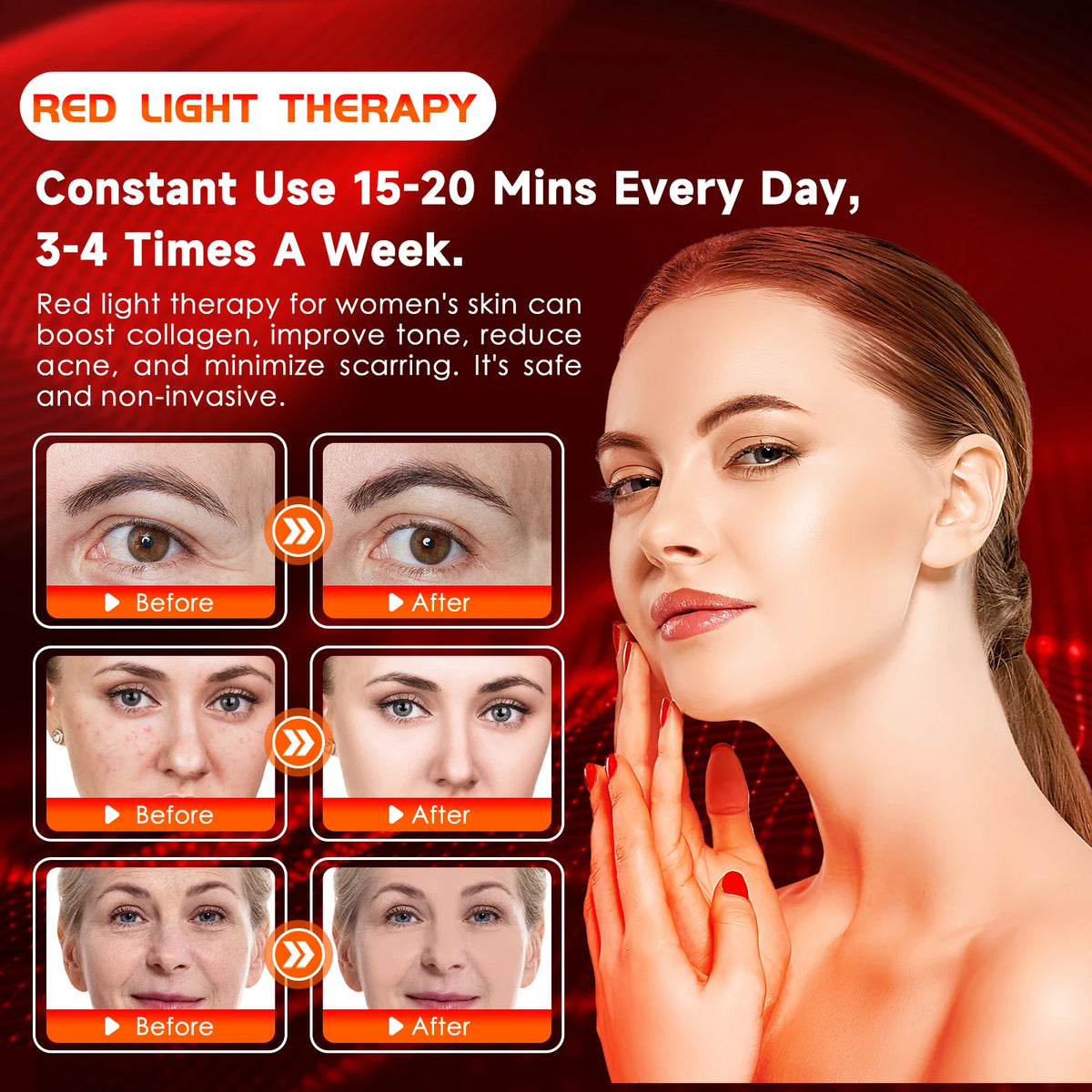 Astarexin Red Light Therapy Panel With Near Infrared LEDs