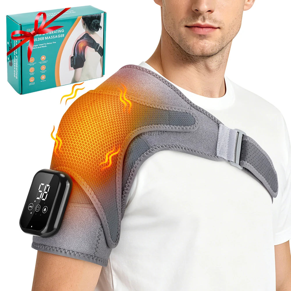 Pastsky Rechargeable Heated Shoulder Massager With Touchscreen