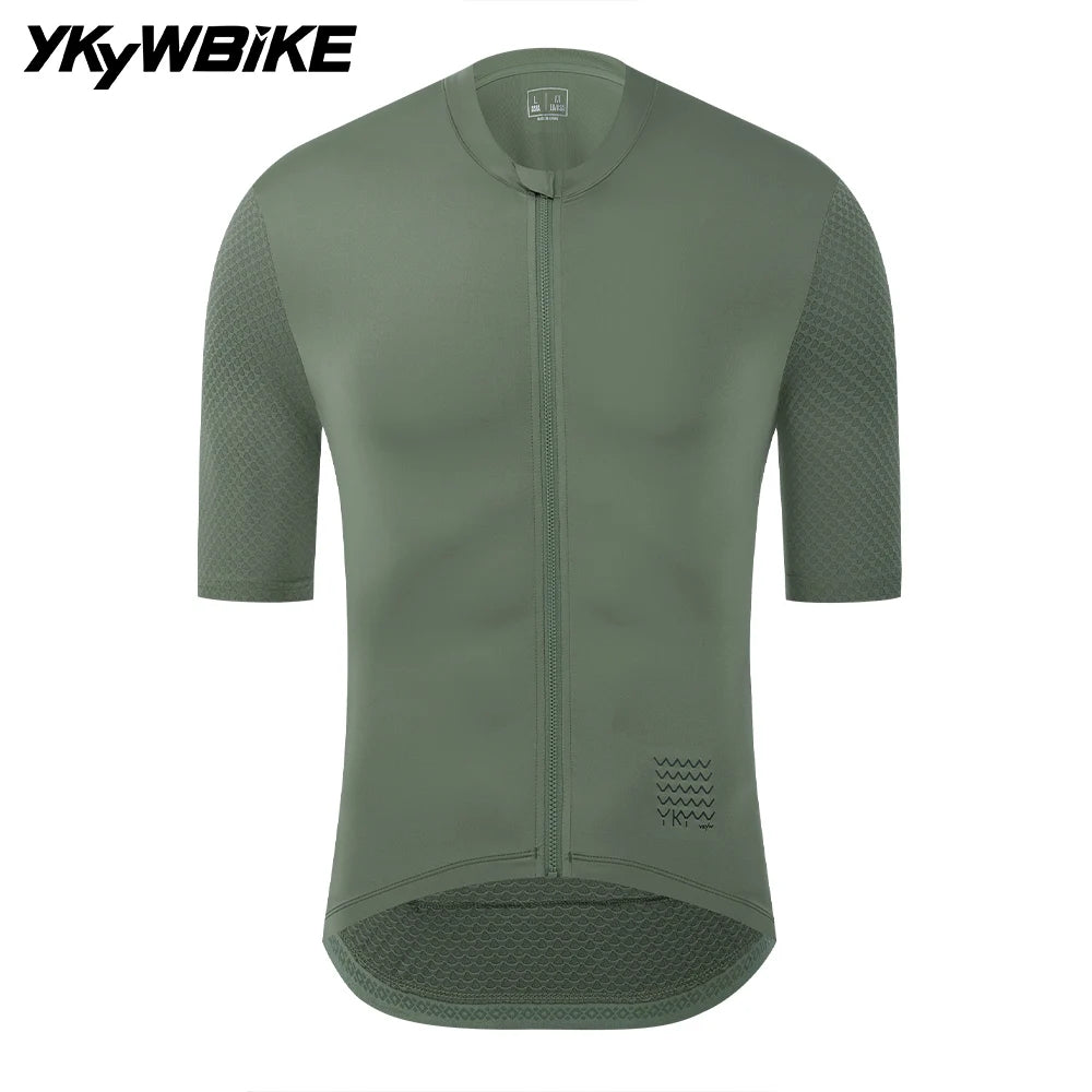 YKYWBIKE Men Short Sleeve Cycling Jersey Breathable Road Bike