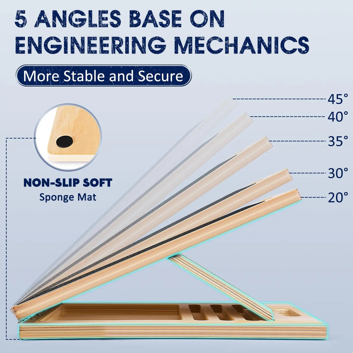 Durable Adjustable Wooden Balance And Calf Stretch Board