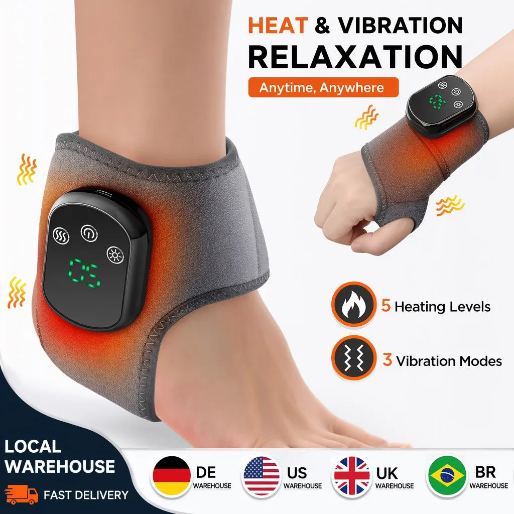 Hailicare Rechargeable Electric Heating Ankle Brace Massager For Feet