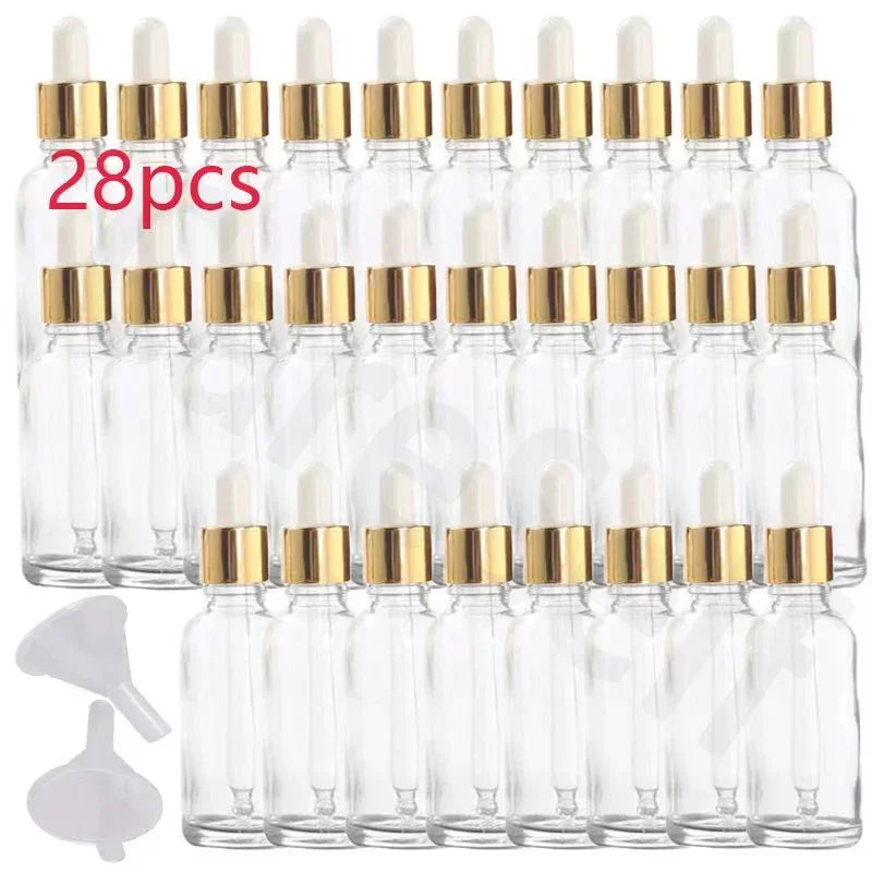 Premium Glass Dropper Bottles For Essential Oil And Aromatherapy With Funnel