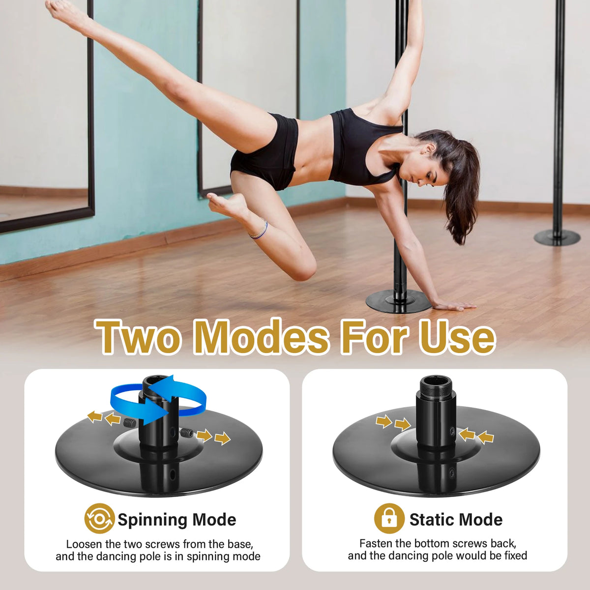 Portable Removable Dance Pole for Home Fitness Training