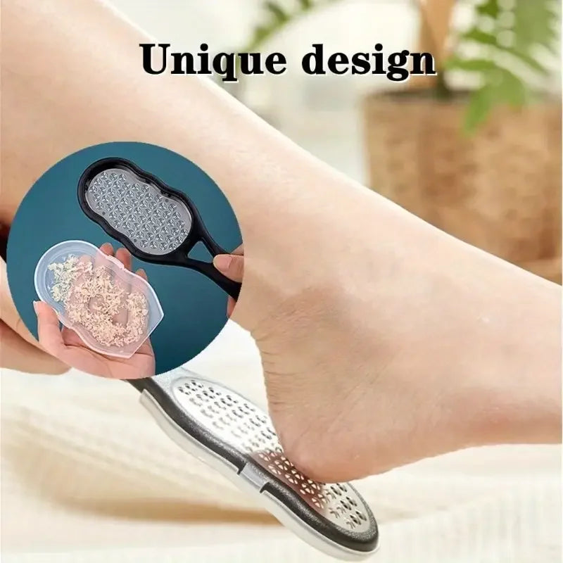 Stainless Steel Foot File With Ergonomic Coarse And Fine Grit