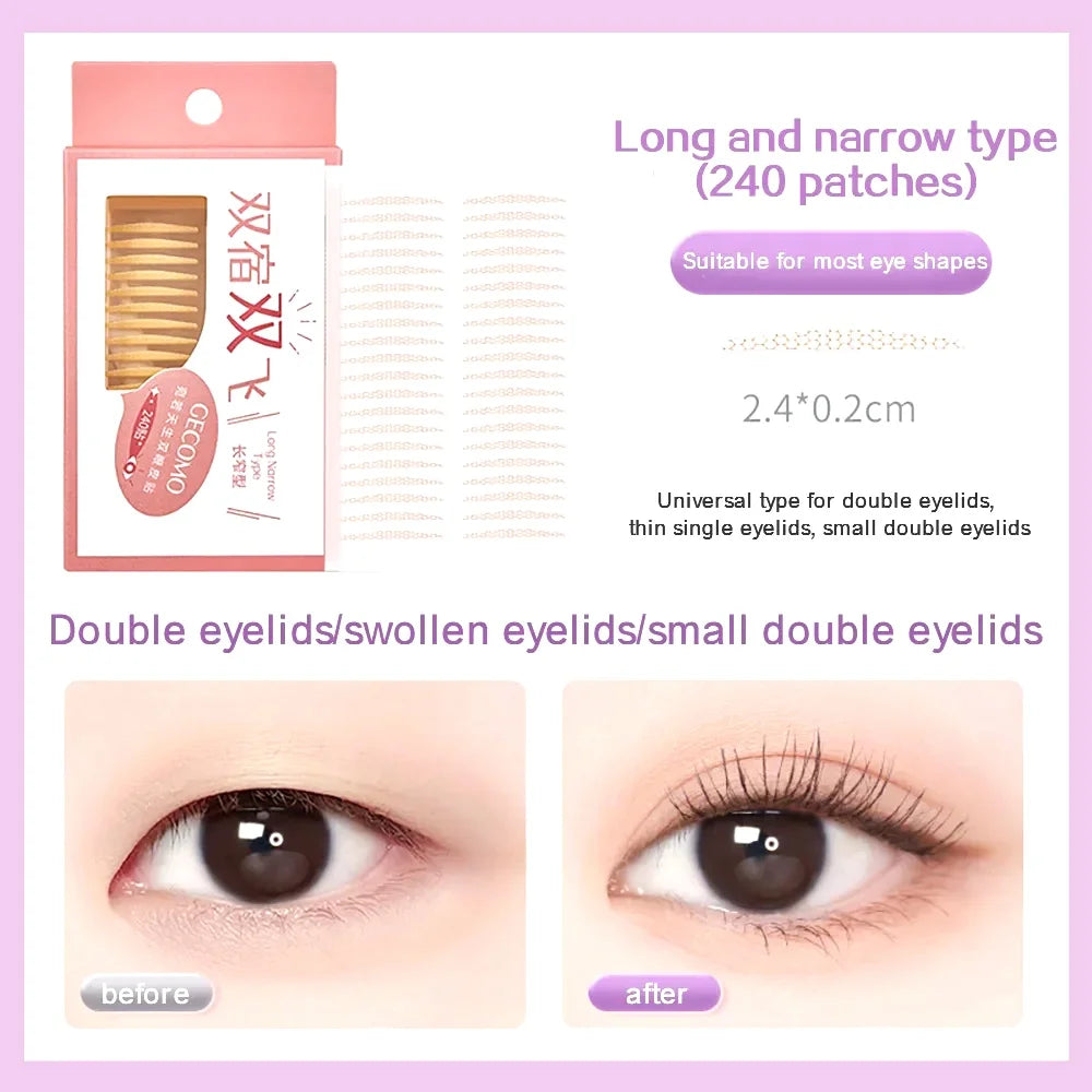 Natural Invisible Double Eyelid Stickers Long Lasting Eye Shaping Tape