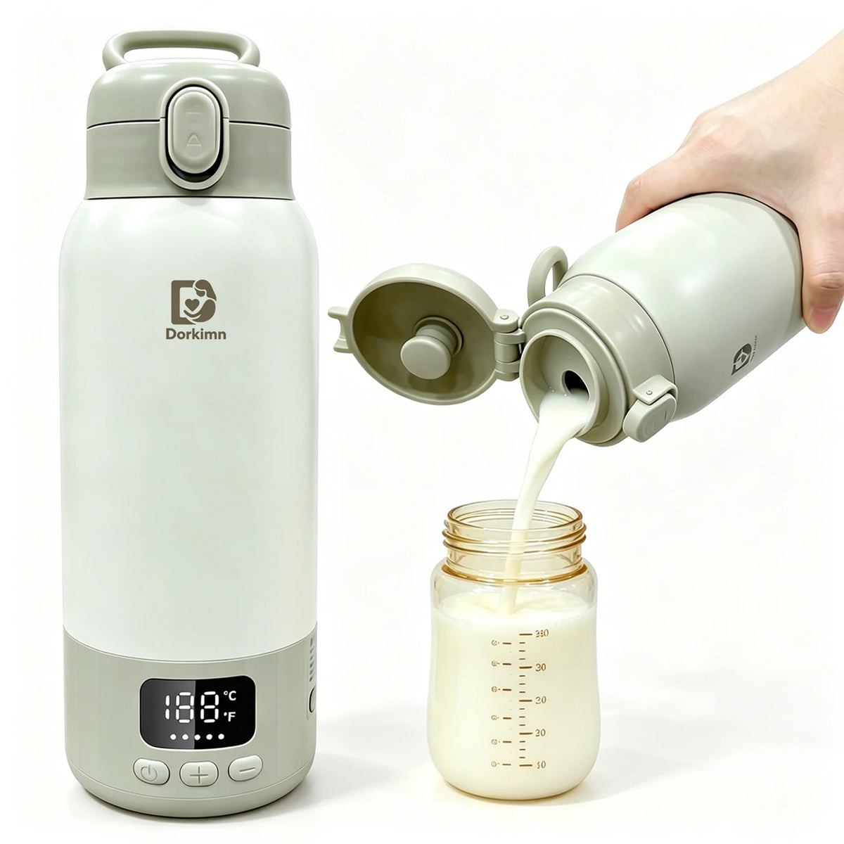 USB Rechargeable Heated Water Bottle With Digital Temperature Display