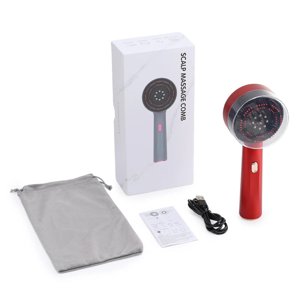 Hailicare Electric Red Light Scalp Massager Featuring Roller Balls