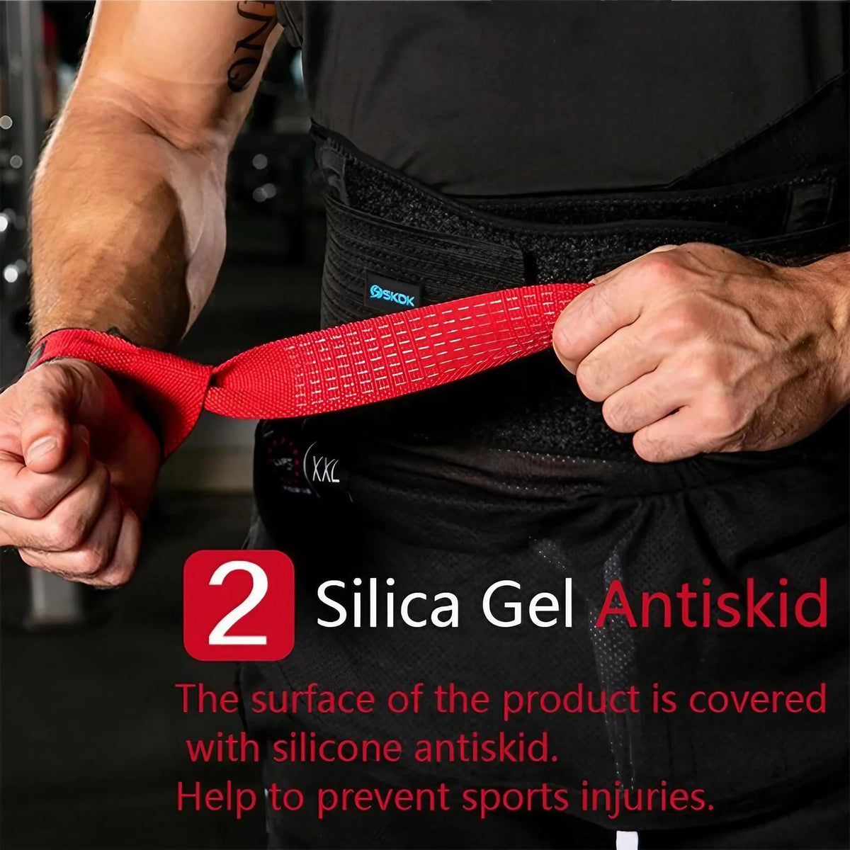 Heavy Duty Anti Slip Wrist Wraps For Weightlifting Gym Training