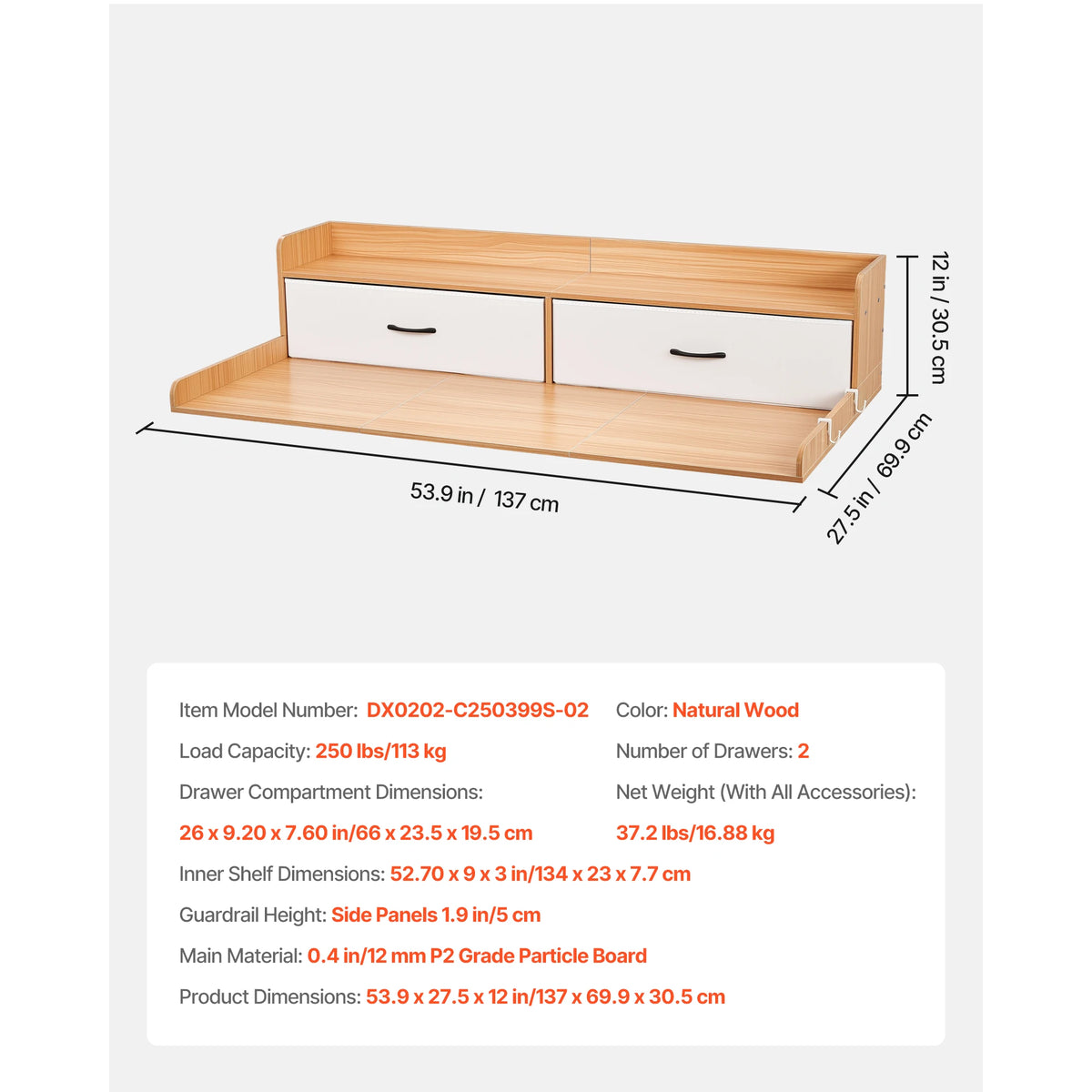 SucceBuy Washer Dryer Countertop With Storage Shelf Unit