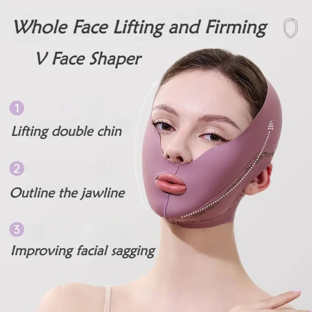 Upgraded Elastic Face Lifting Shaper For Double Chin Jawline Support