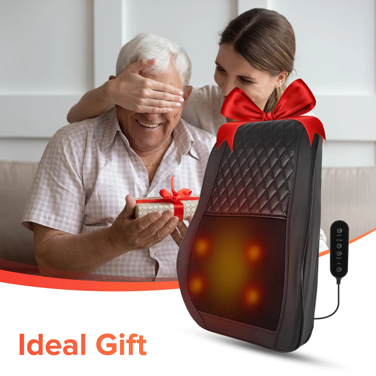 LINGTENG Heat Therapy 3D Kneading Back and Neck Massager