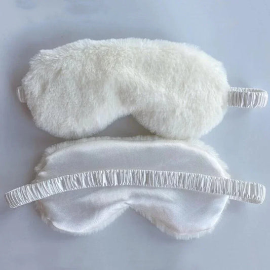Soft Cloud Plush Eye Mask Light Blocking Sleep Aid Blindfold
