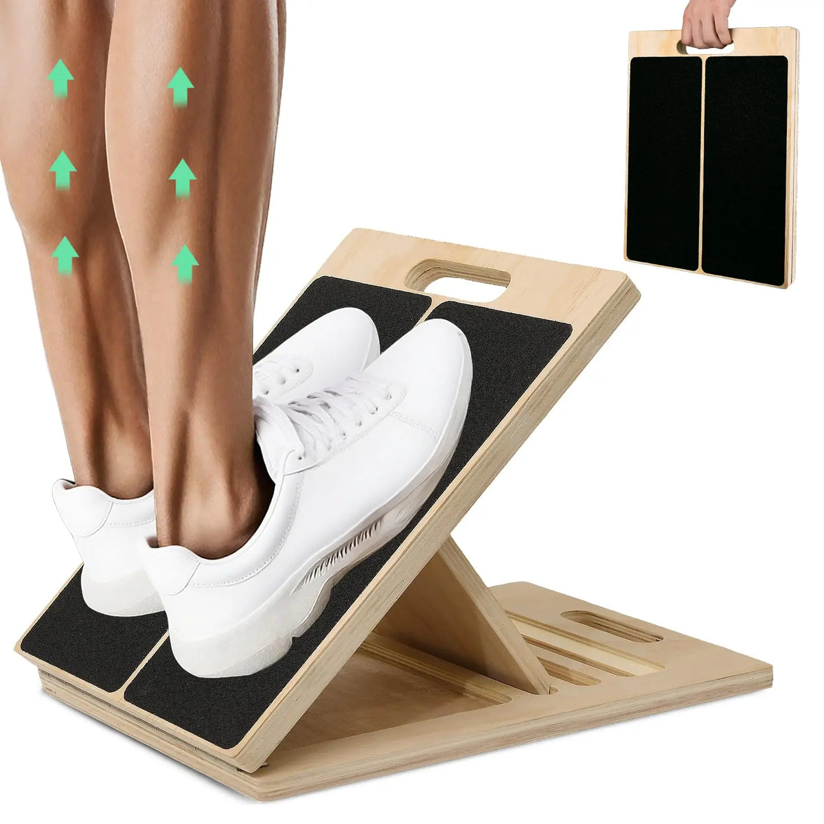Durable Adjustable Wooden Balance And Calf Stretch Board
