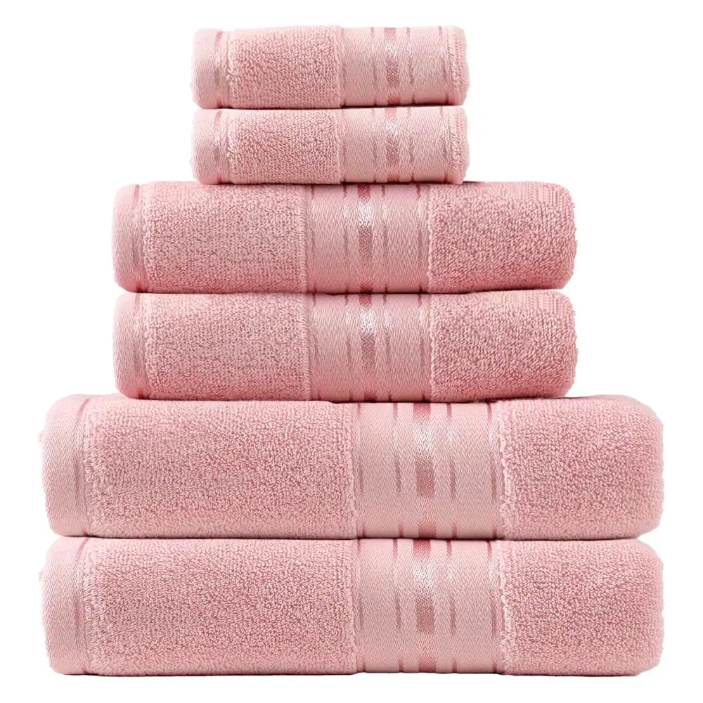Luxury Six Piece Cotton Towel Set For Bathroom Use