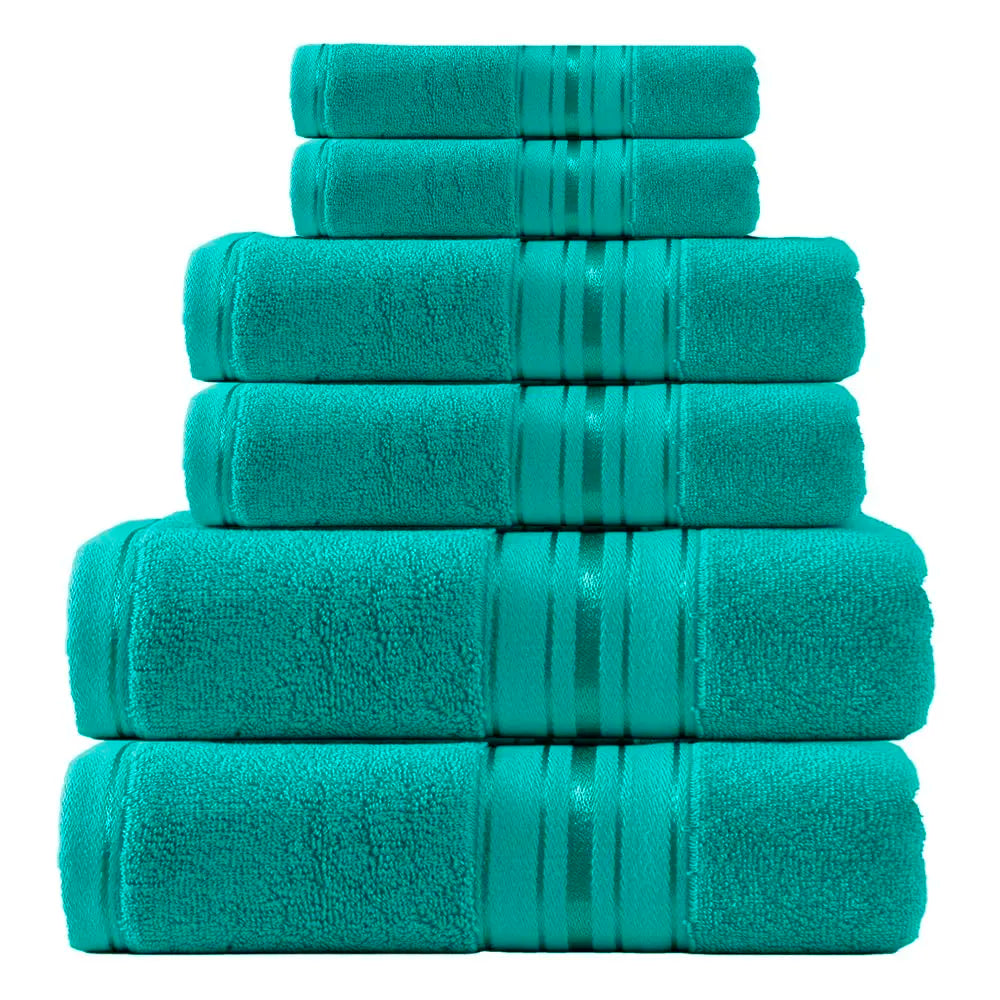Luxury Six Piece Cotton Towel Set For Bathroom Use