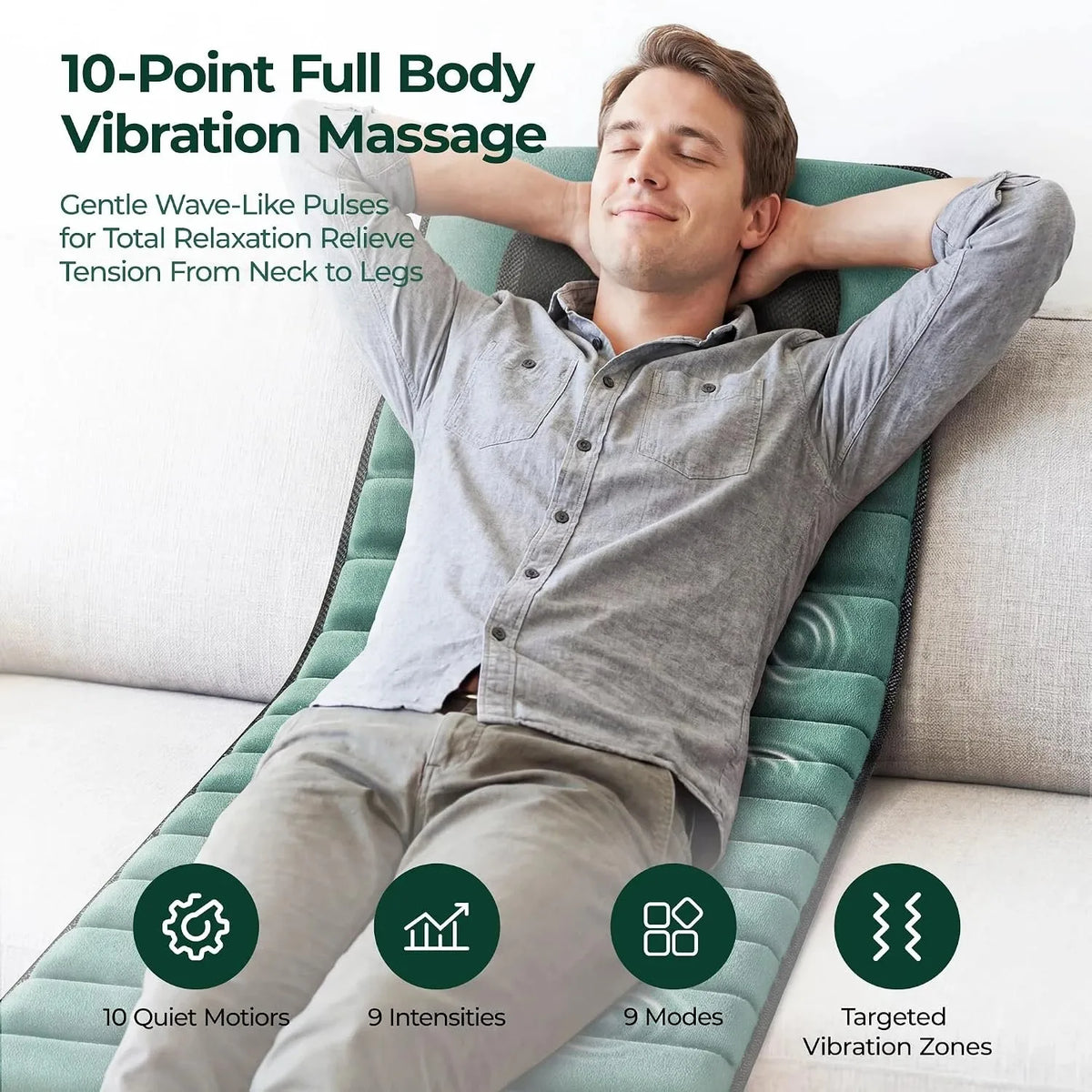 HOMEMASSA Full Body Vibration Massage Mat For Muscle Relaxation
